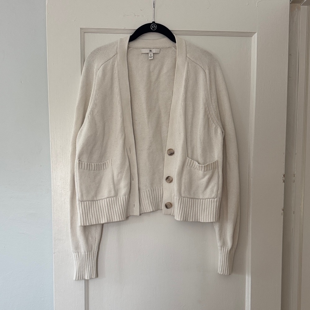 Cozy Cotton and Silk Cream Women's Cardigan